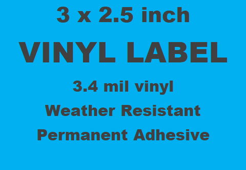 Vinyl Labels - FULL COLOR 3 X 2.5 "