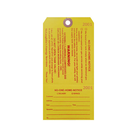 No One Home Notice Service Tag