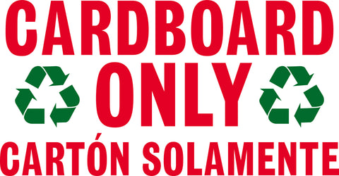 Cardboard Only Labels - 8in x 12in (Red & Green)