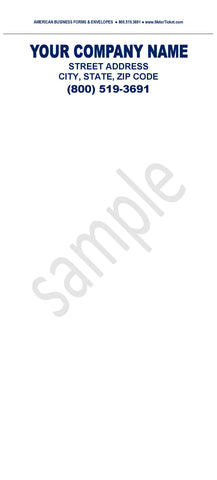 ELECTRONIC METER TICKET-LCR2 #ET-12 - CUSTOM PRINTED - 2-PARTS