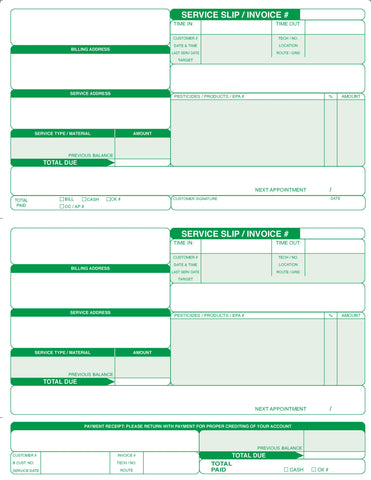 PestPac Service Slip / Invoice