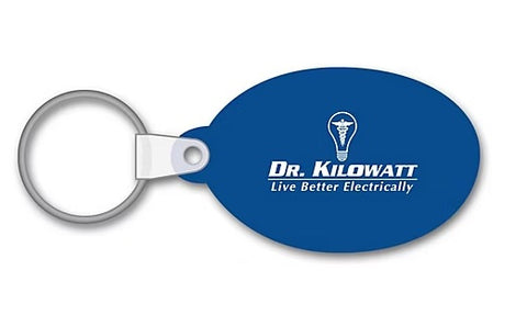 Oval Key Tag Item#: 108920 Size: 1 9/16 x 2 1/4"