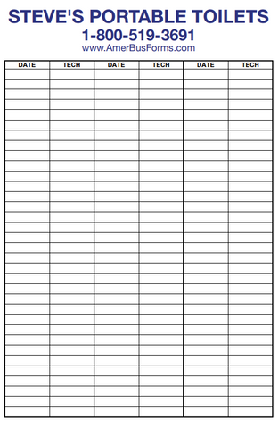 Portable Toilet Service Sticker - 6 x 8 inch  Customized with your Info