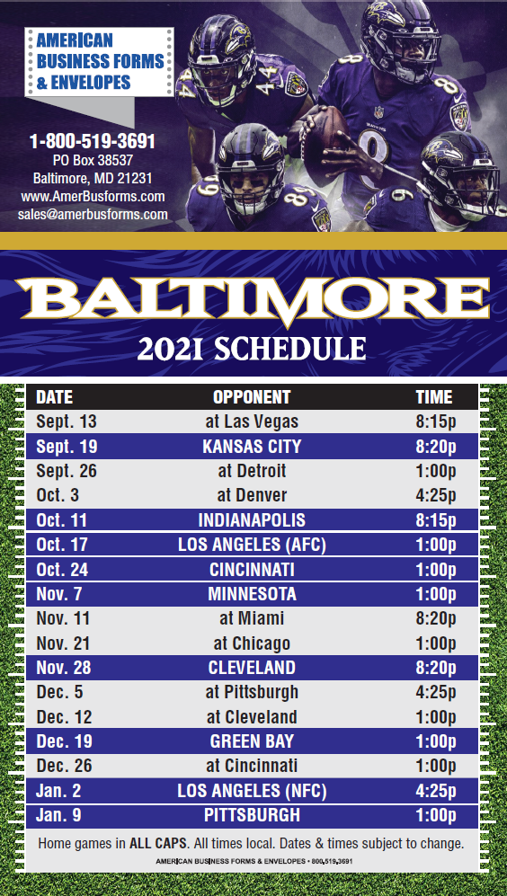 Sports Calendar American Business Forms & Envelopes