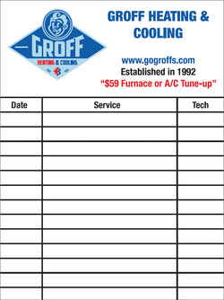 HVAC Service Label #03 - 6" x 8"