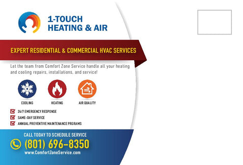 HVAC Reminder Cards - Template #01 - 4 in x 6 in