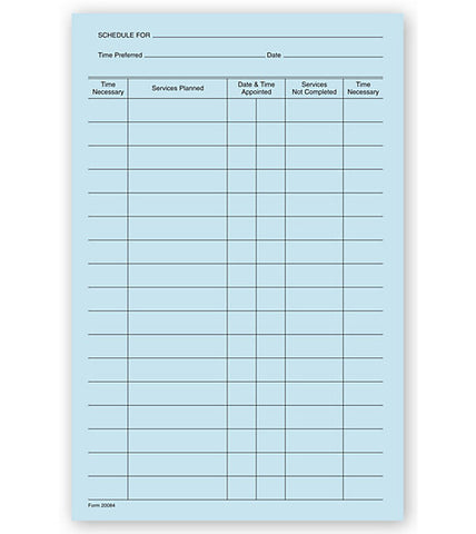 Treatment Schedule DDS