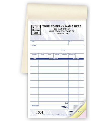 SALES INVOICE BOOKS 4.25in x 7in - Item 2509T