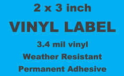 Vinyl Labels (1 Color) - 2" x 3"