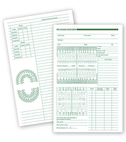 Dental Prosthetic ReExam Records, Primary And Permanent Arch #4058