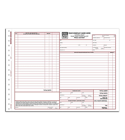 Repair Orders #6583A