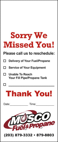 Propane Door Hanger - Full Color - Template #15