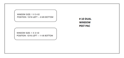 PestPac # 10 Dual Window Envelopes- 9912