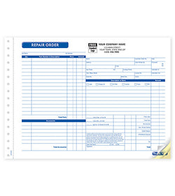 Garage Repair Forms Order (11" x 8 1/2)    #AUTO655   655