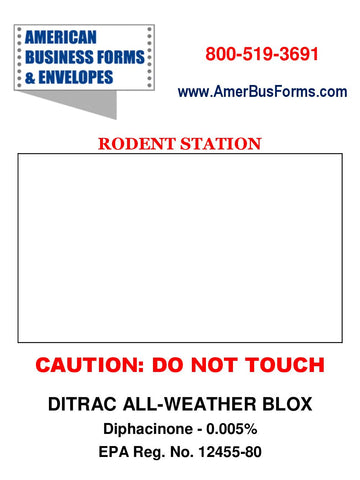 Bait Station Labels - 3" x 3"