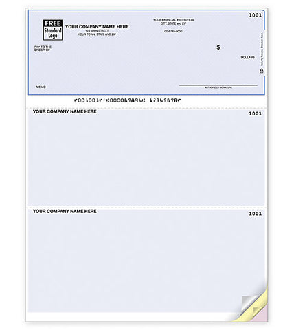 QuickBooks Laser Checks (without lines) DLT104