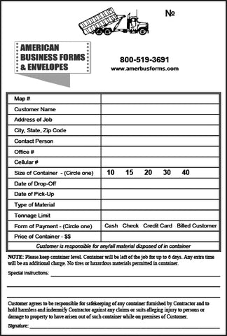 Dispatch Ticket 4 (Printed on Back)