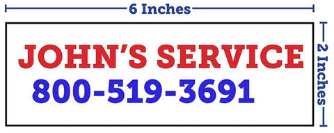 Heavy Duty Durable Stickers (2 Colors) - 6" x 2"