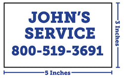 Custom: Vinyl Labels - 5" x 3"  (1 Color)