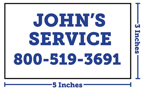 Custom: Vinyl Labels - 5" x 3" (1 Color)