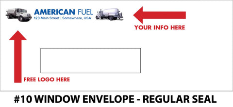 #10 Window Propane Envelope - Moisten Seal