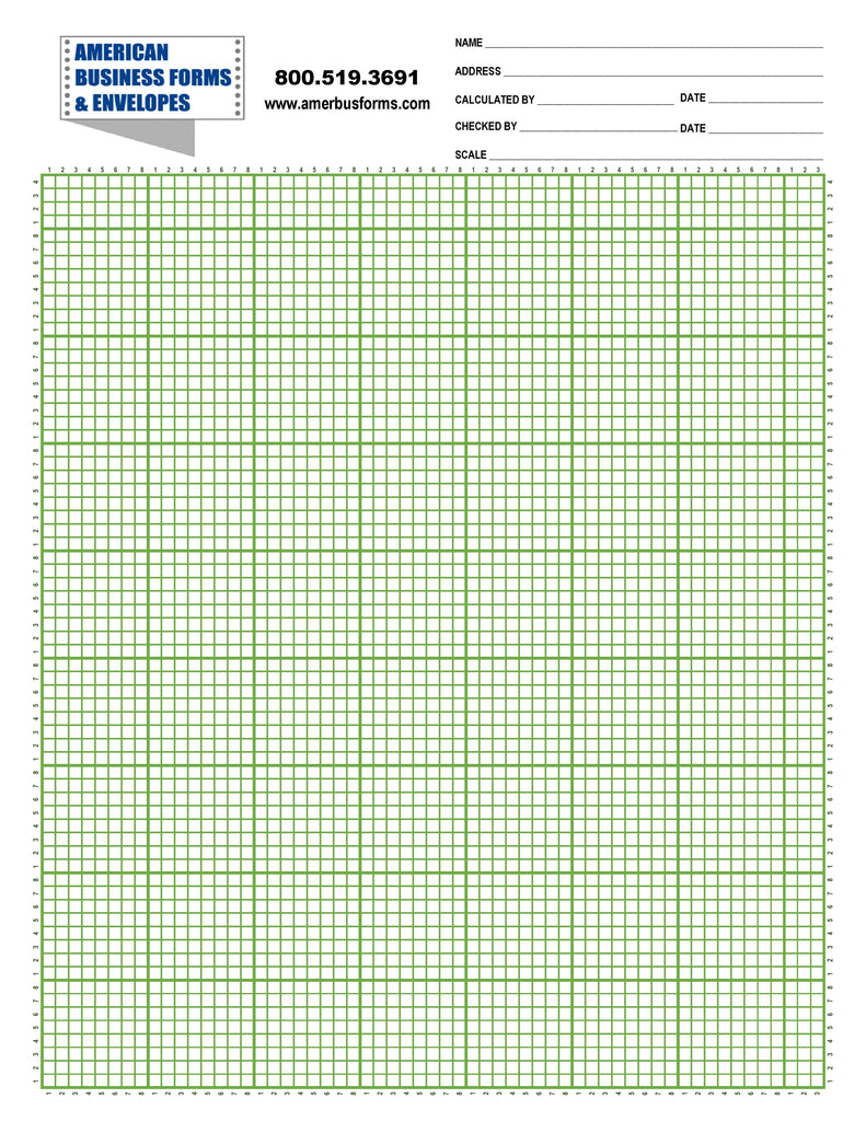 graph paper (8.5in x 11in) – american business forms & envelopes
