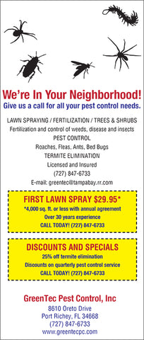 Pest Door Hanger - Full Color - Template #37 - Pest