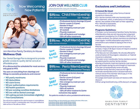 Dental Tri-Fold Flyers (8.5 x 11 / 100 lb Cover)