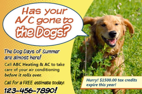 HVAC Reminder Cards - Template #04 - 4 in x 6 in