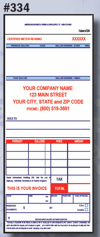 #334 - Meter Ticket (Printed On Back)