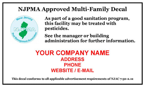 NJPMA Multi-Family Decal - 3in x 5in
