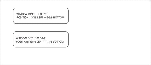 PestPac #9  Dual Window Envelopes - Self Seal # 99509