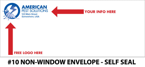 #10 Non-Window Pest Envelope - Self Seal