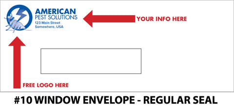 #10 Window Pest Envelope - Moisten Seal