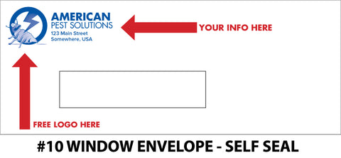 #10 Window Pest Envelope - Self Seal