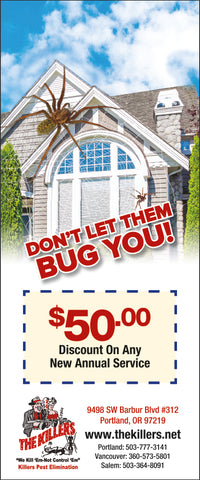 Pest Door Hanger - Full Color - Template #16 - Bugs