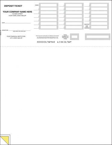 QuickBooks Laser Deposit Ticket 80200