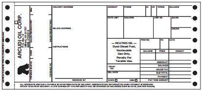 QuickOil Fuel Ticket - Type N