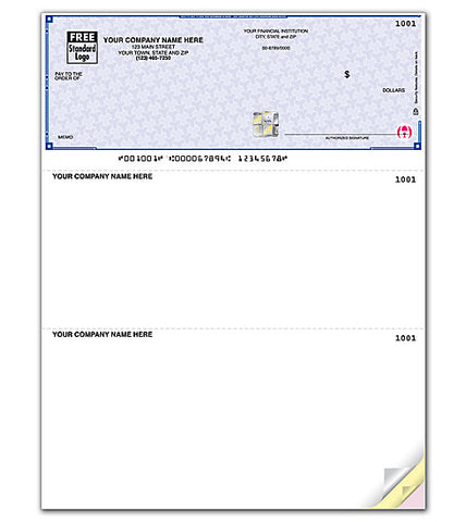 QuickBooks HIGH SECURITY Laser Checks (without lines) SDLT104