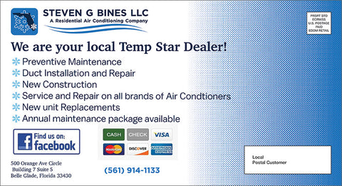 HVAC Reminder Cards - Template #12 - 4 in x 6 in