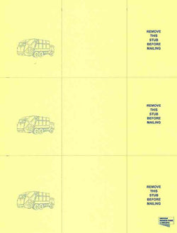 Trash Flow Laser Postcard Statement (Stock) - Yellow