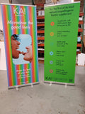 Banner Stand- Pop Up Banner with Stand 80 x 33  inches