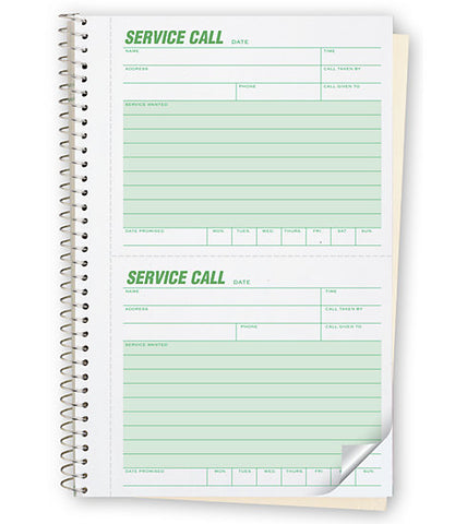 PHONE MESSAGE BOOKS - SERVICE CALL BOOKS 11-2