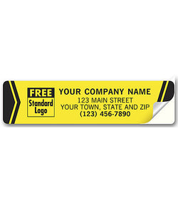 HVAC Service Labels - Yellow Vinyl, Padded 340