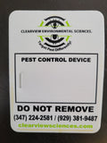 CUSTOM - Bait Station Placards - 4" x 6" (.15 inch Styrene)  FOR THE WALL NEXT TO THE BAIT STATION (Copy)