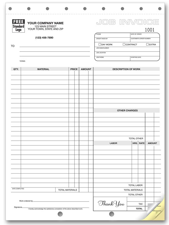 HVAC Job Invoice 6544 American Business Forms Envelopes Hvac job invoice 6544 american business forms envelopes