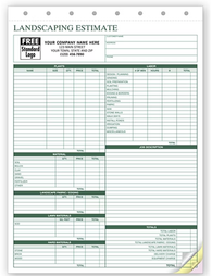 Landscape Bid - Landscaping Estimate Form 6571