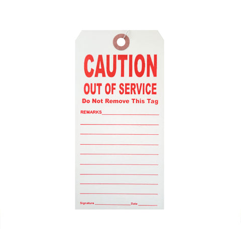 Caution Out Of Service Inspection Tag