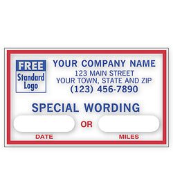 Static Cling Service Label - Custom Message Here    #1690