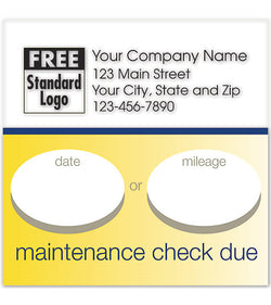 Static Cling Service Label w/ Gold Bottom Border      #58165